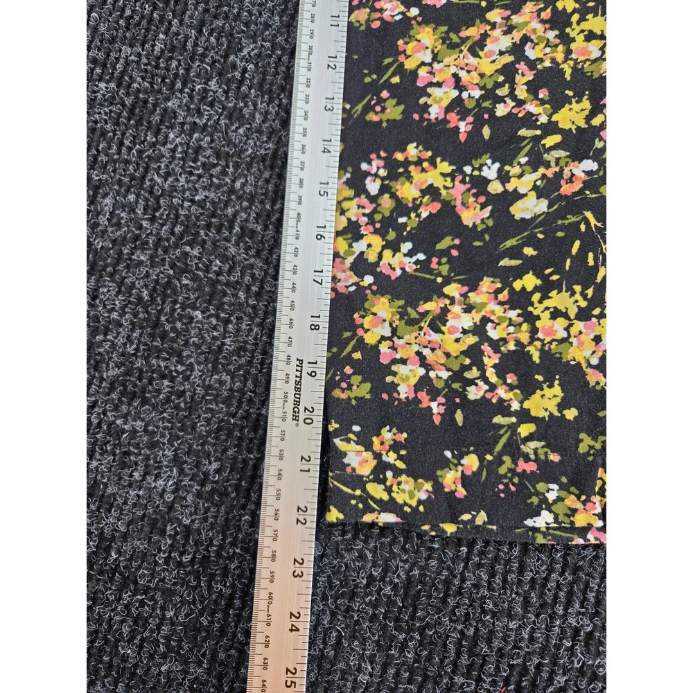 Jessica Simpson Womens Black Yellow Floral Elastic Waist Tapered Pants Large - Picture 5 of 8